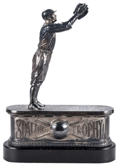 1920s Spalding Figural Baseball Fielder Trophy